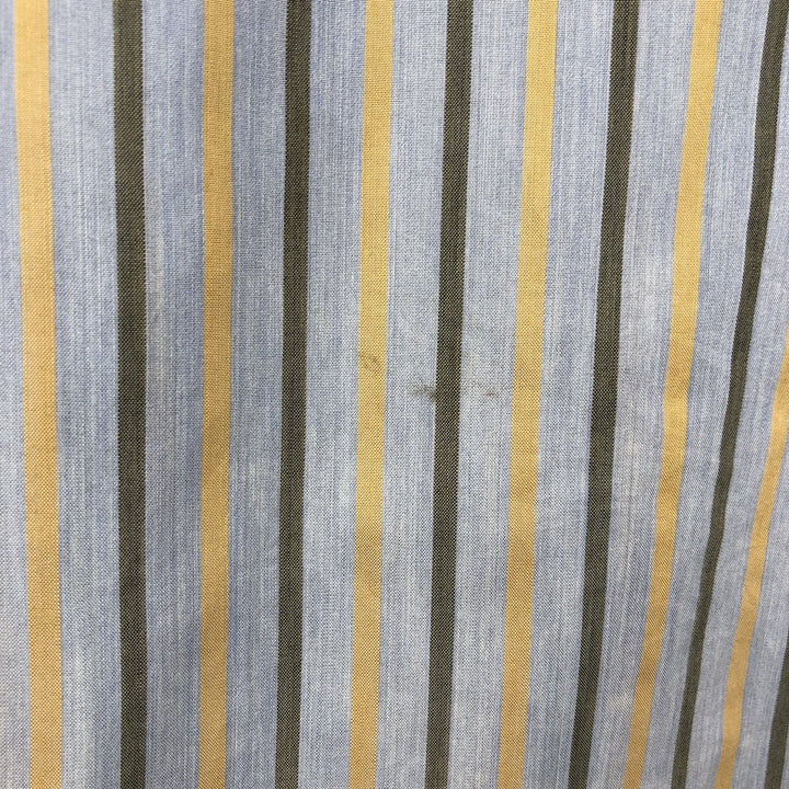 1970'S Arrow Kent Collection Multi-Striped Long-Sleeve Striped Shirt, Men's Size L (Equivalent), Vintage polyester gray type Vintage Second Hand