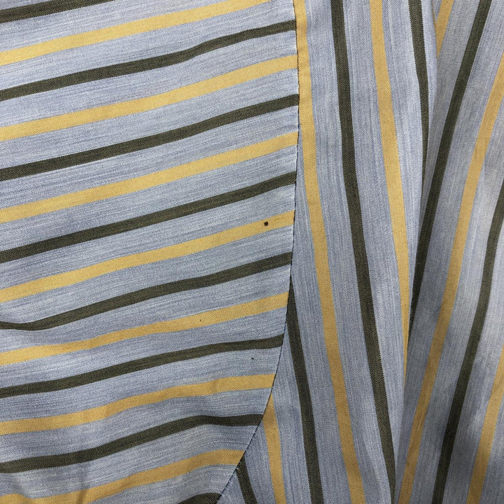 1970'S Arrow Kent Collection Multi-Striped Long-Sleeve Striped Shirt, Men's Size L (Equivalent), Vintage polyester gray type Vintage Second Hand