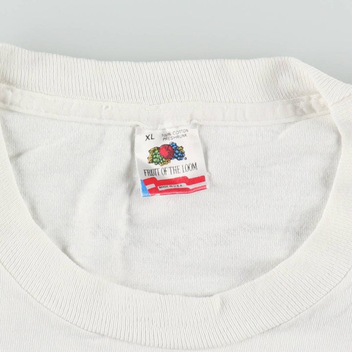 90'S Fruit of the Loom The Republic of Texas Advertising T-Shirt, Made in USA, Men's XL equivalent, Vintage cotton white type Vintage Second Hand