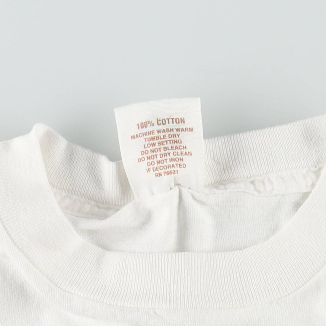 EM UNEX Advertising T-Shirt, Men's Size XL (equivalent) cotton white type Vintage Second Hand