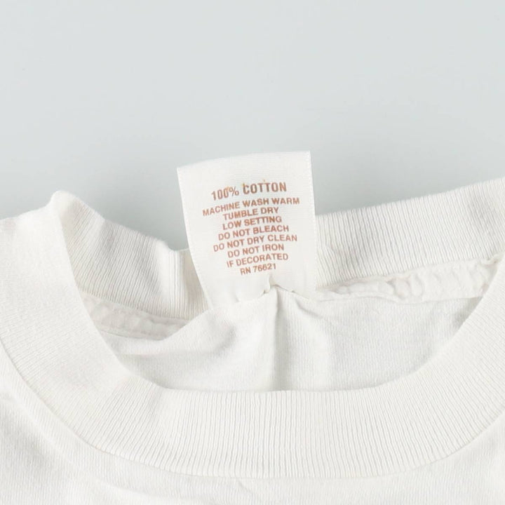 EM UNEX Advertising T-Shirt, Men's Size XL (equivalent) cotton white type Vintage Second Hand