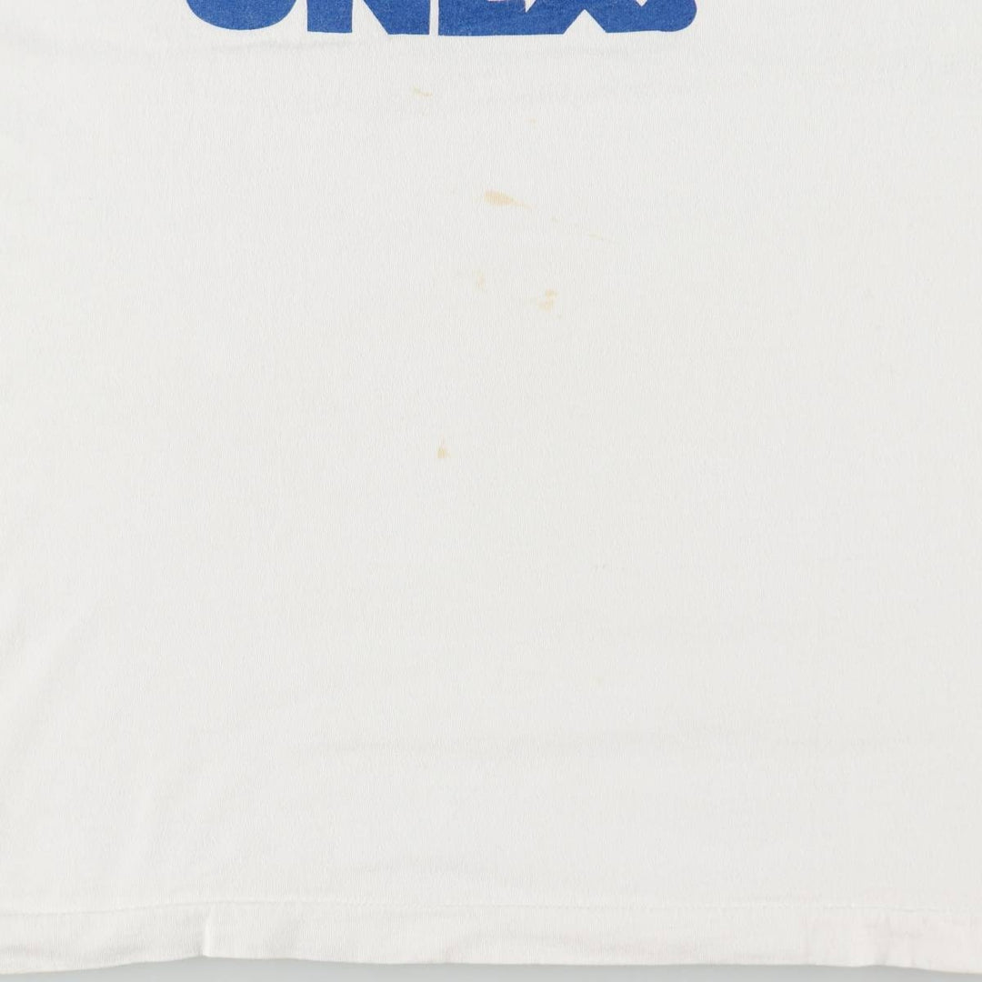 EM UNEX Advertising T-Shirt, Men's Size XL (equivalent) cotton white type Vintage Second Hand