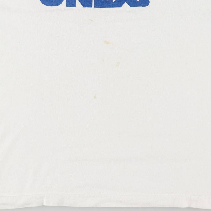 EM UNEX Advertising T-Shirt, Men's Size XL (equivalent) cotton white type Vintage Second Hand