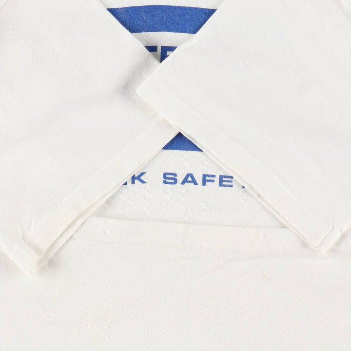 90'S Hanes BEEFY-T SYSTEM ELECTRIC Advertising T-Shirt, Made in USA, Men's Size L (approx.), Vintage cotton white type Vintage Second Hand