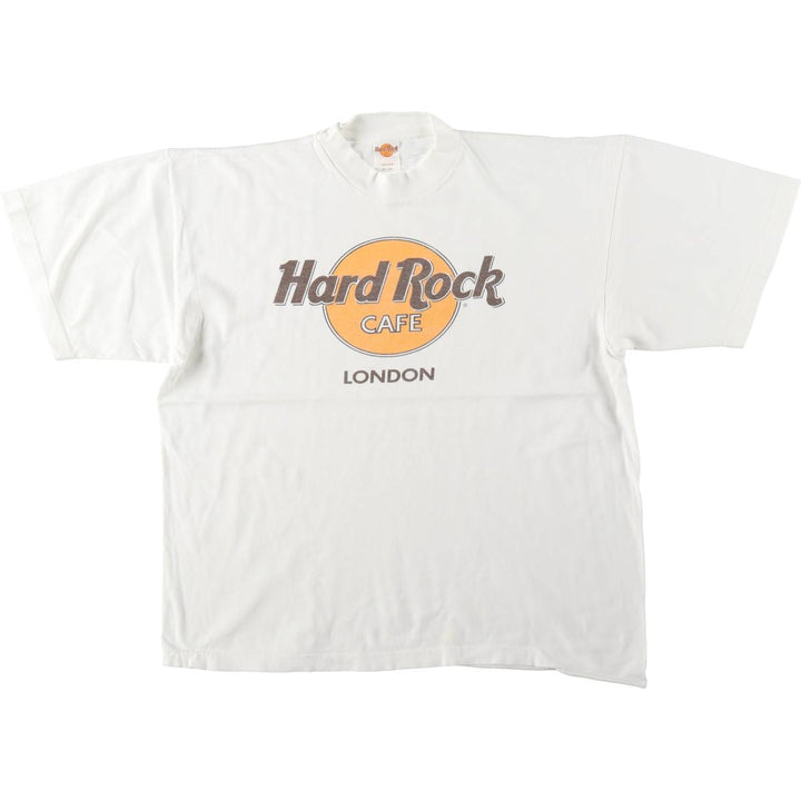 HARD ROCK CAFE Hard Rock Cafe Advertising T-shirt Men's L size cotton white type Vintage Second Hand
