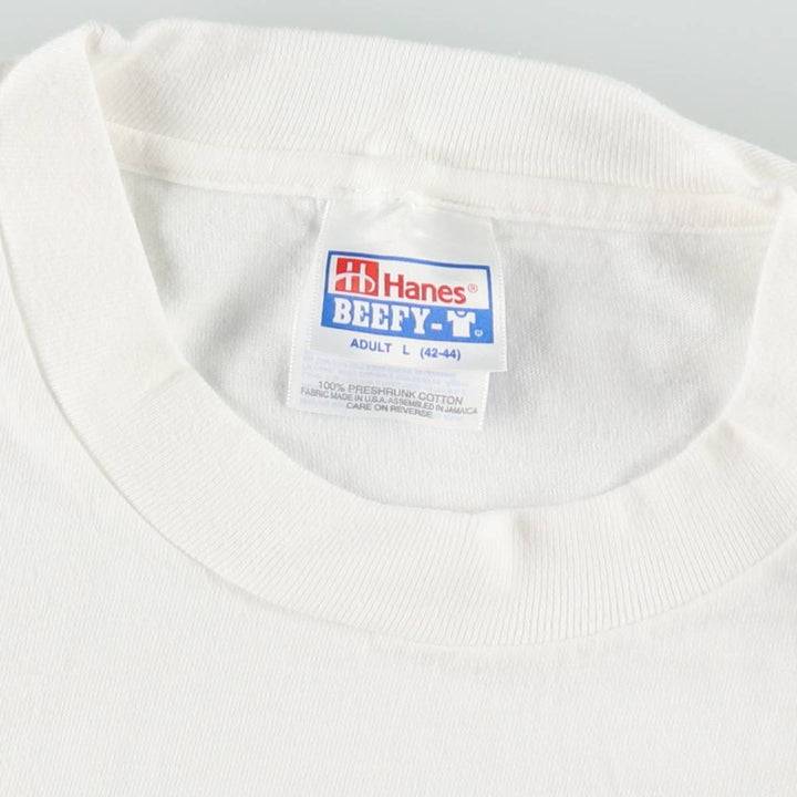 Hanes BEEFY-T Mentor Graphics Advertising T-Shirt, Made in USA, Men's Size L (approx.) cotton black type Vintage Second Hand