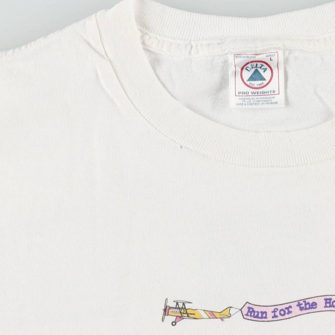 90'S Delta Hard Rock Cafe Advertising T-Shirt, Men's Size L (approx.), Vintage cotton white type Vintage Second Hand