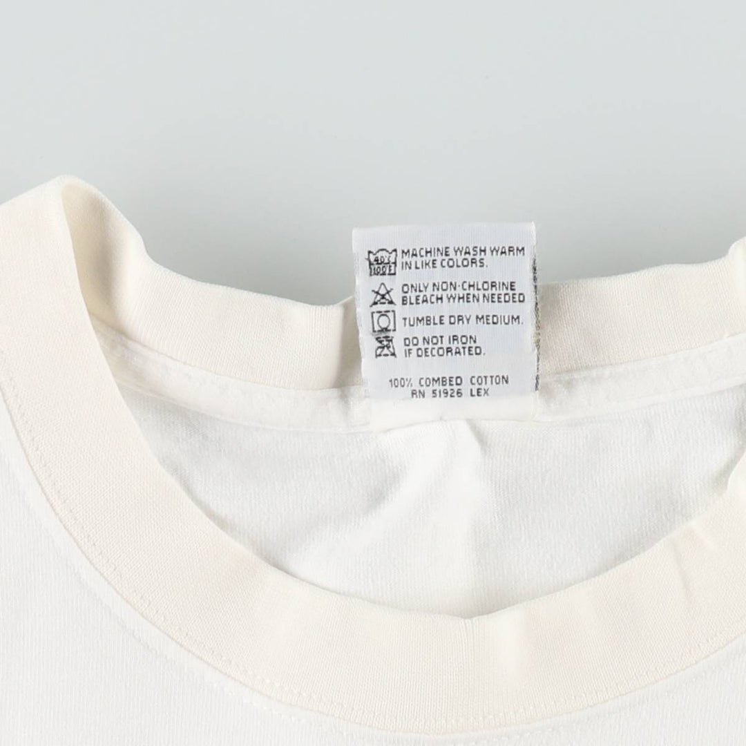 90'S HARD ROCK CAFE Heavy Tee Advertising T-shirt Made in USA Men's XL Vintage cotton white type Vintage Second Hand