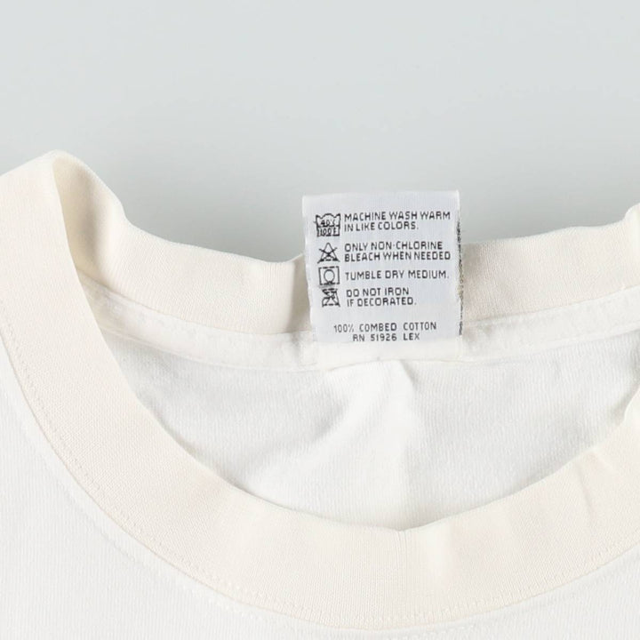 90'S HARD ROCK CAFE Heavy Tee Advertising T-shirt Made in USA Men's XL Vintage cotton white type Vintage Second Hand