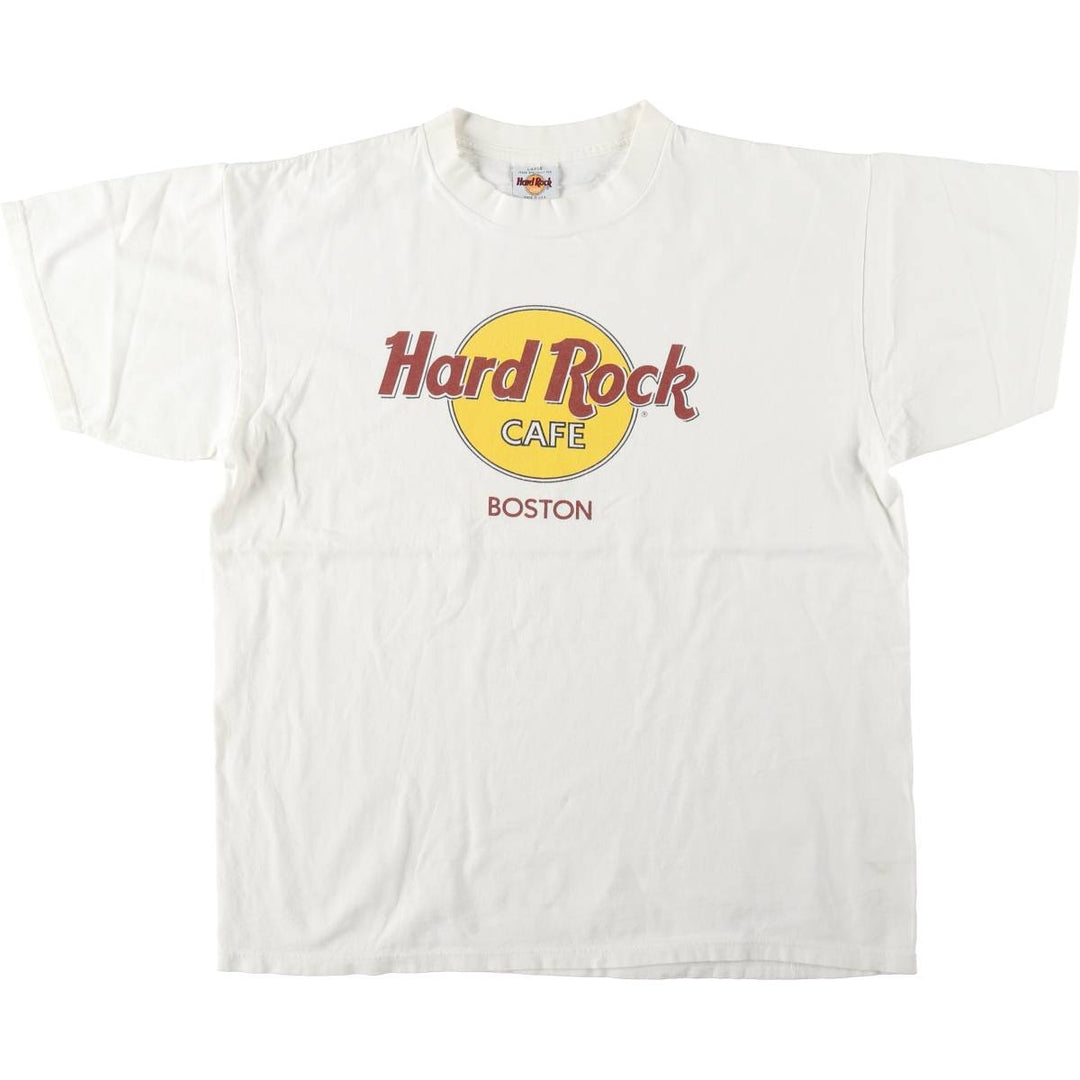 90'S HARD ROCK CAFE Hard Rock Cafe Advertising T-shirt Made in USA Men's L Vintage cotton white type Vintage Second Hand