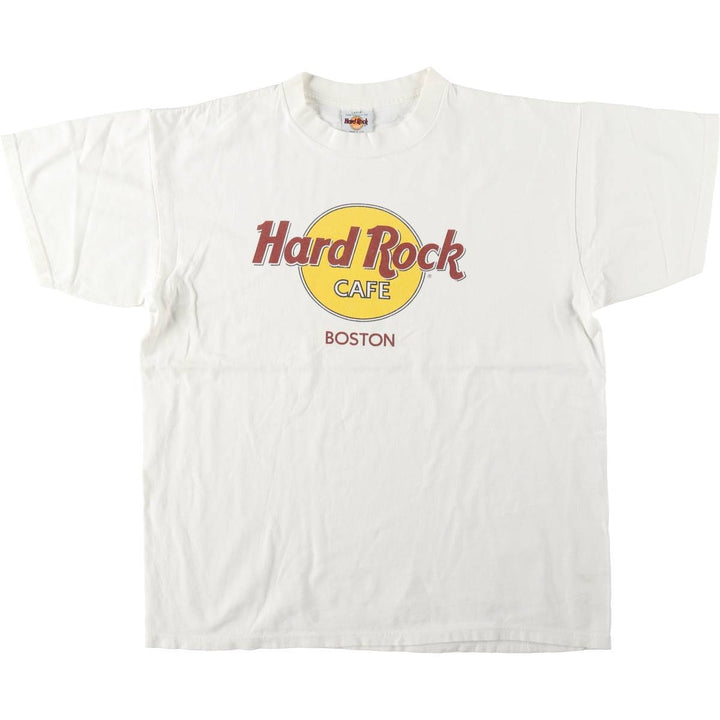 90'S HARD ROCK CAFE Hard Rock Cafe Advertising T-shirt Made in USA Men's L Vintage cotton white type Vintage Second Hand