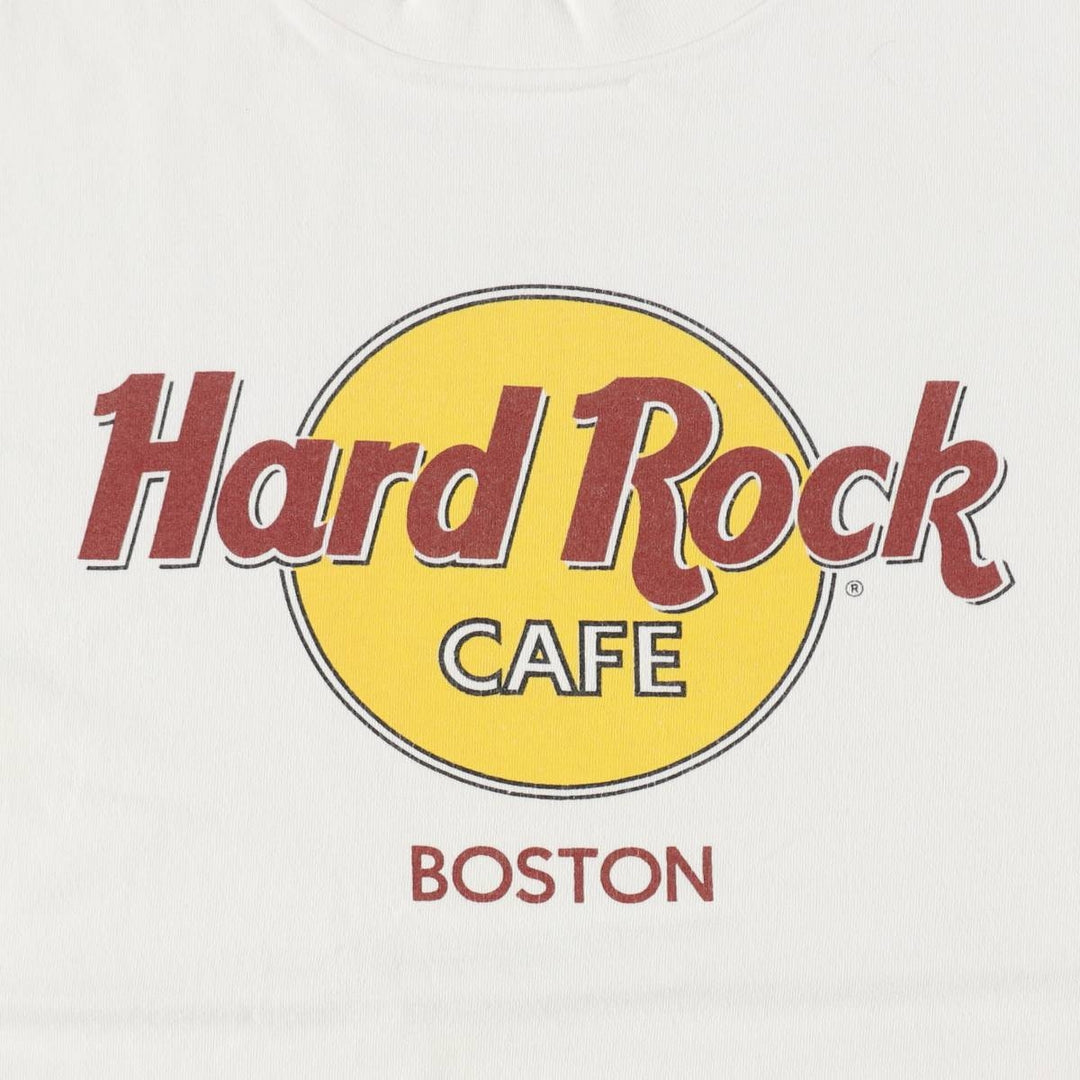 90'S HARD ROCK CAFE Hard Rock Cafe Advertising T-shirt Made in USA Men's L Vintage cotton white type Vintage Second Hand