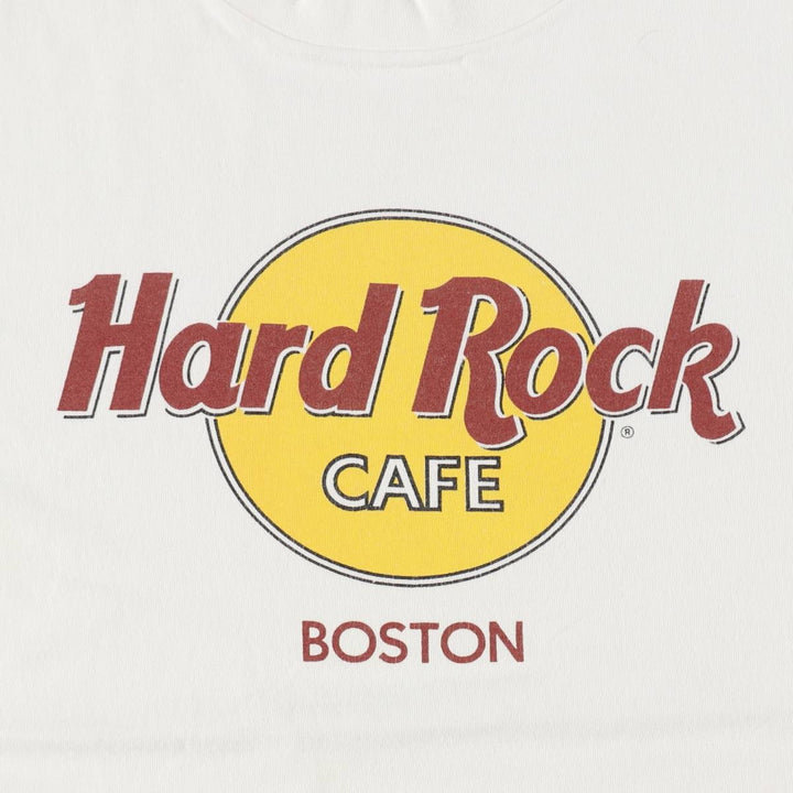 90'S HARD ROCK CAFE Hard Rock Cafe Advertising T-shirt Made in USA Men's L Vintage cotton white type Vintage Second Hand