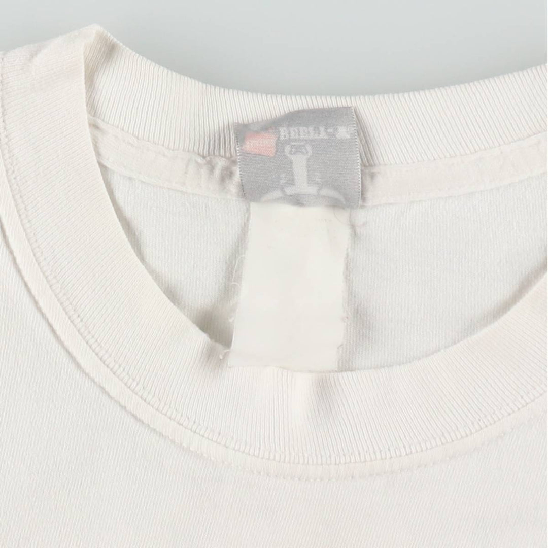 90'S Hanes BEEFY-T In & Out Burger Advertising T-Shirt, Men's XL equivalent, Vintage unclear white type Vintage Second Hand