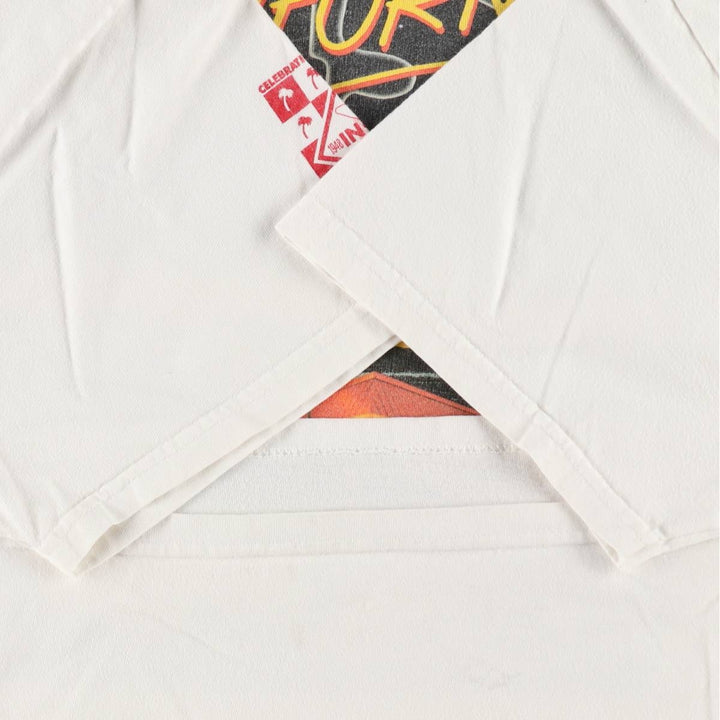 90'S Hanes BEEFY-T In & Out Burger Advertising T-Shirt, Men's XL equivalent, Vintage unclear white type Vintage Second Hand