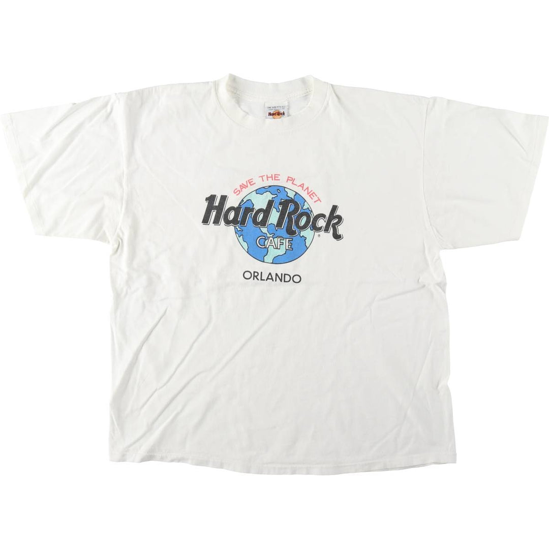 90'S HARD ROCK CAFE Hard Rock Cafe Advertising T-shirt Made in USA Men's XL Vintage cotton white type Vintage Second Hand