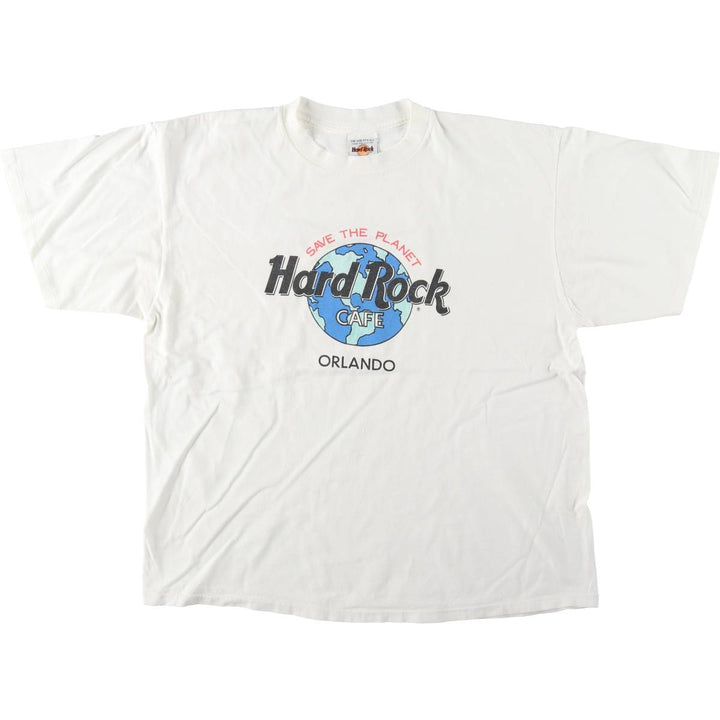 90'S HARD ROCK CAFE Hard Rock Cafe Advertising T-shirt Made in USA Men's XL Vintage cotton white type Vintage Second Hand