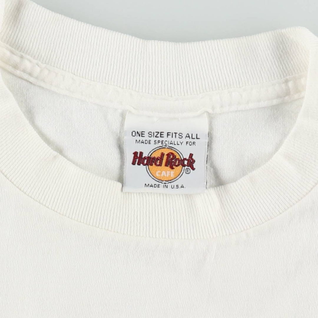 90'S HARD ROCK CAFE Hard Rock Cafe Advertising T-shirt Made in USA Men's XL Vintage cotton white type Vintage Second Hand