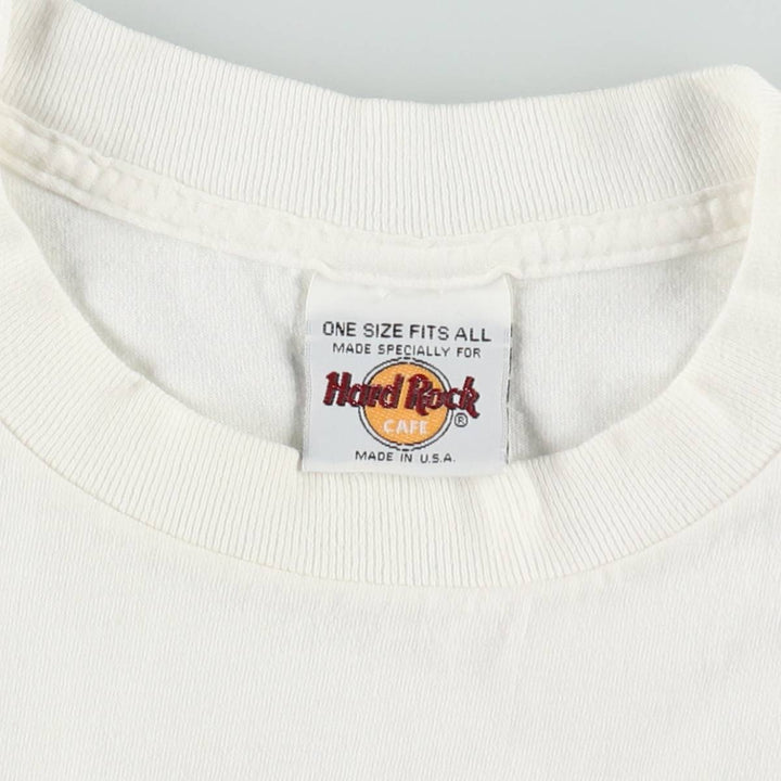 90'S HARD ROCK CAFE Hard Rock Cafe Advertising T-shirt Made in USA Men's XL Vintage cotton white type Vintage Second Hand