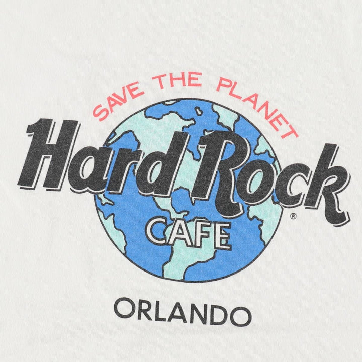 90'S HARD ROCK CAFE Hard Rock Cafe Advertising T-shirt Made in USA Men's XL Vintage cotton white type Vintage Second Hand
