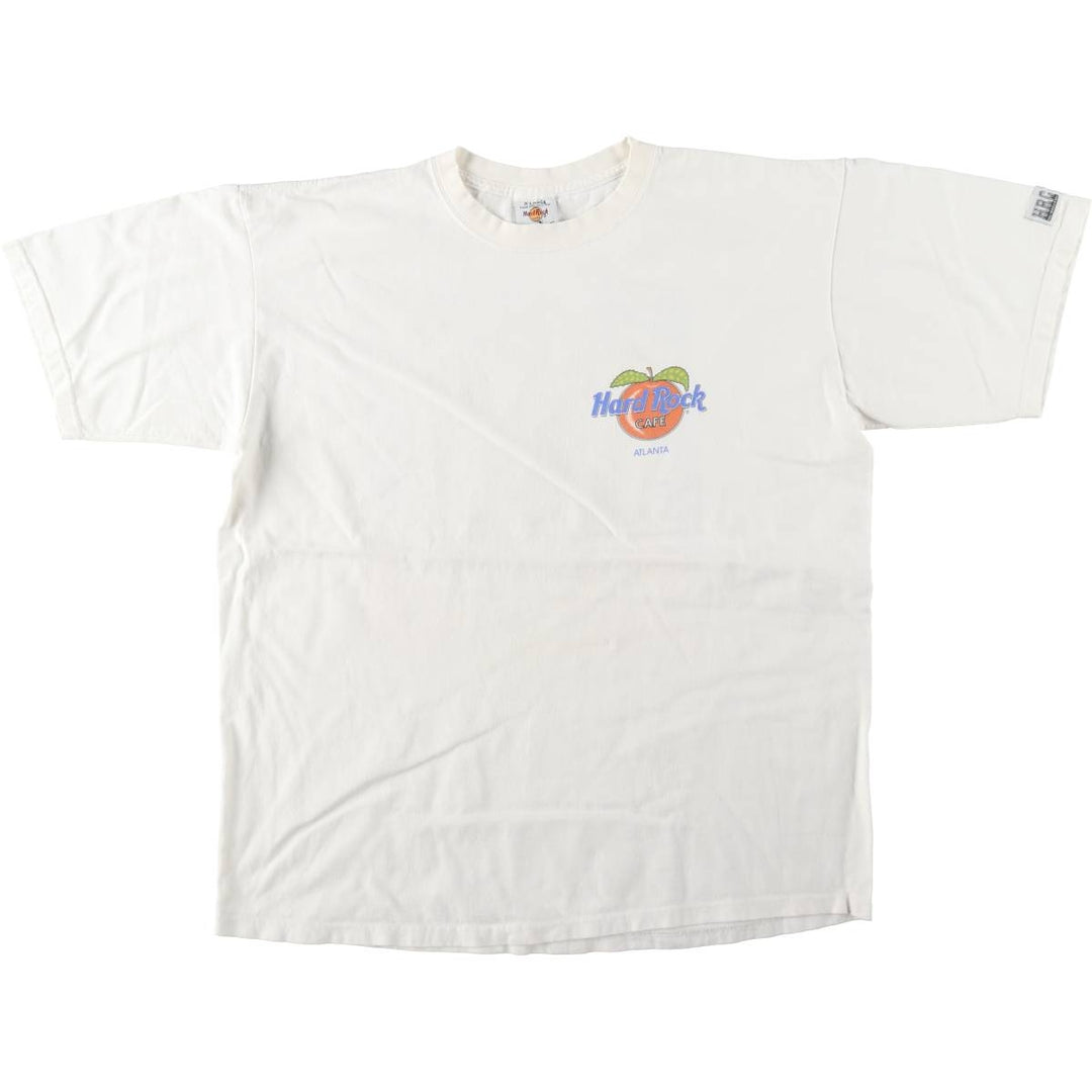 90'S HARD ROCK CAFE Heavy Tee Advertising T-shirt Made in USA Men's XL Vintage cotton white type Vintage Second Hand