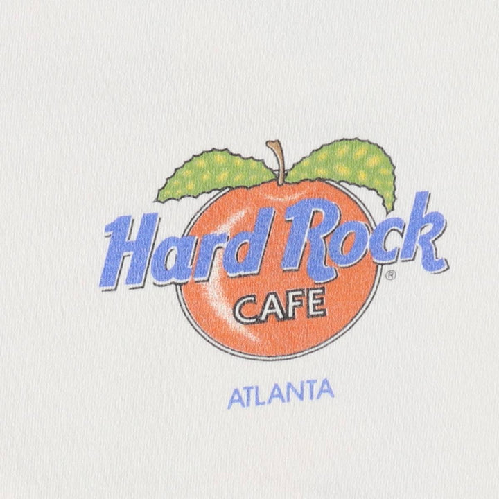 90'S HARD ROCK CAFE Heavy Tee Advertising T-shirt Made in USA Men's XL Vintage cotton white type Vintage Second Hand