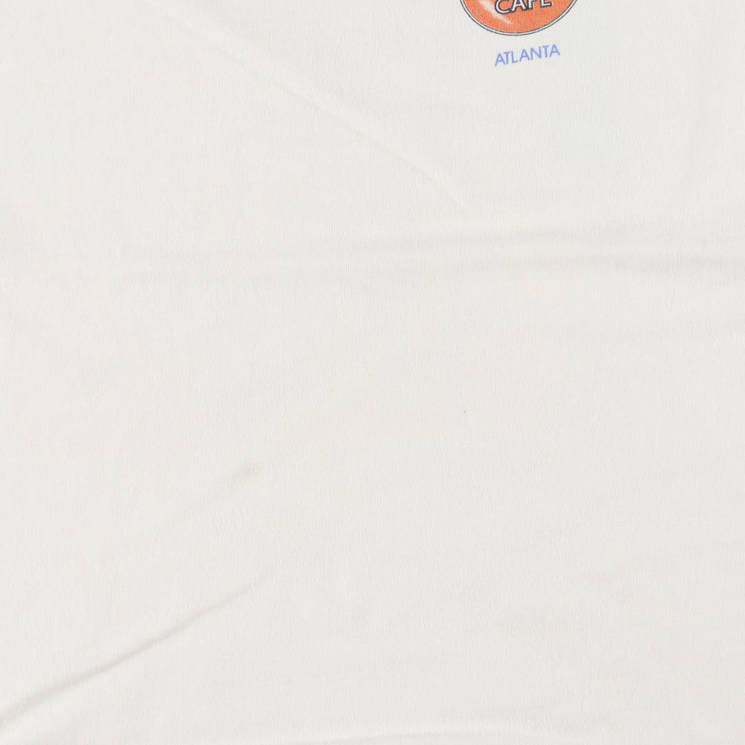 90'S HARD ROCK CAFE Heavy Tee Advertising T-shirt Made in USA Men's XL Vintage cotton white type Vintage Second Hand