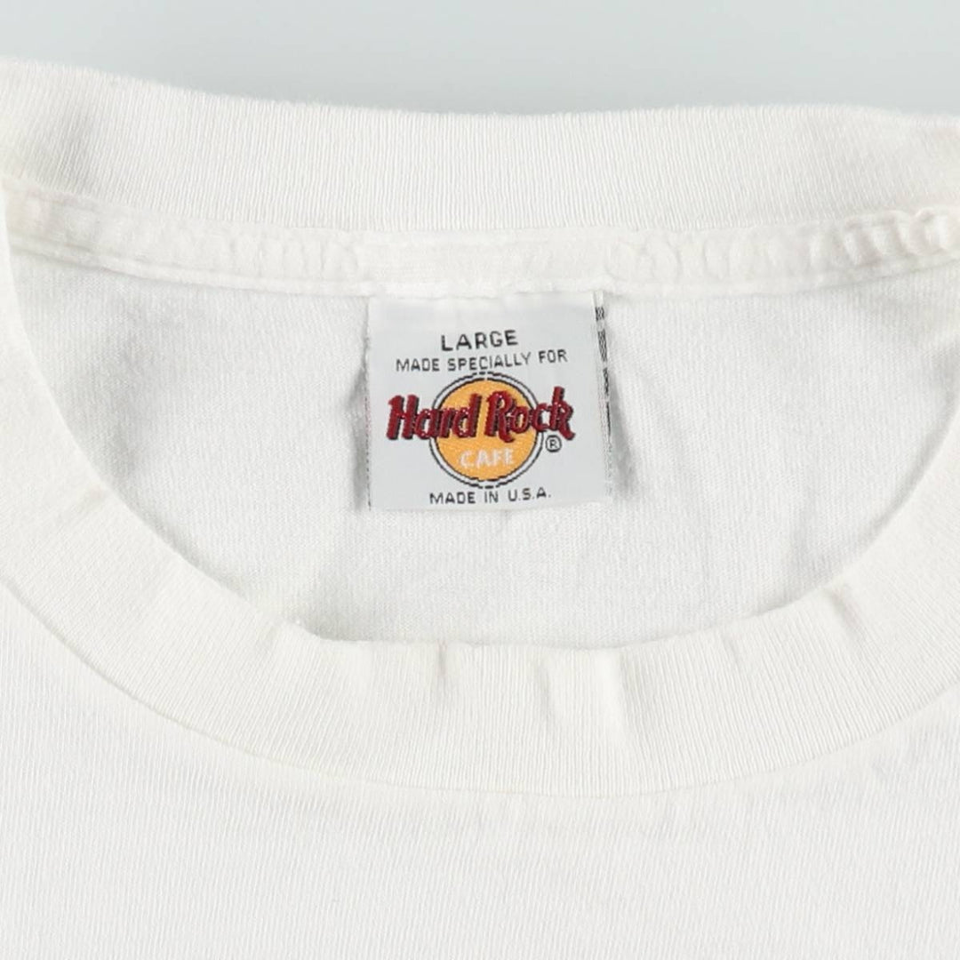 90'S HARD ROCK CAFE Hard Rock Cafe Advertising T-shirt Made in USA Men's L Vintage cotton black type Vintage Second Hand