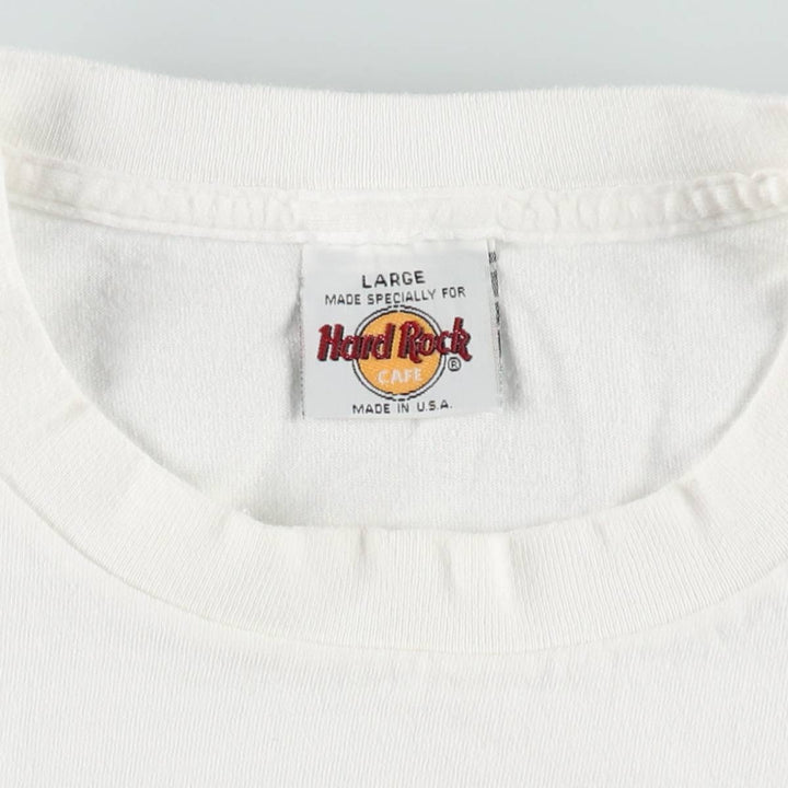 90'S HARD ROCK CAFE Hard Rock Cafe Advertising T-shirt Made in USA Men's L Vintage cotton black type Vintage Second Hand