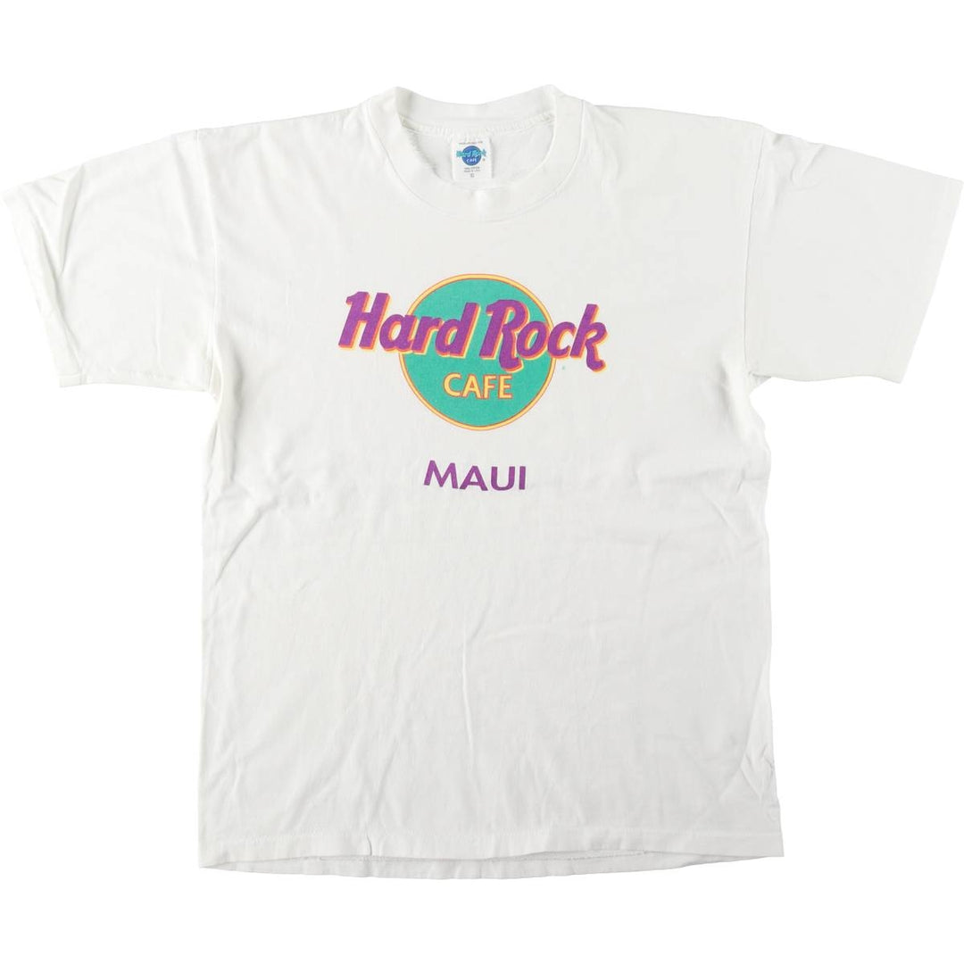 90'S HARD ROCK CAFE Hard Rock Cafe Advertising T-shirt Made in USA Men's L Vintage cotton white type Vintage Second Hand