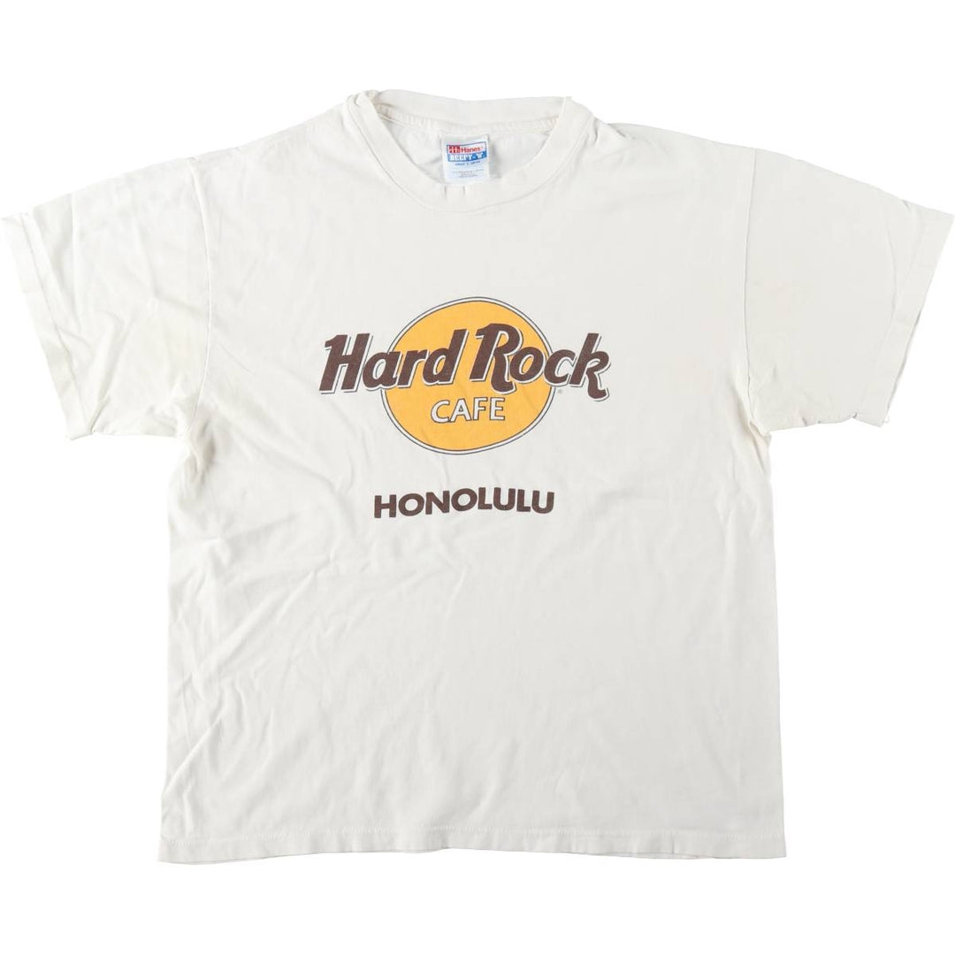 90'S HARD ROCK CAFE Hard Rock Cafe Advertising T-shirt Made in USA Men's L Vintage cotton white type Vintage Second Hand
