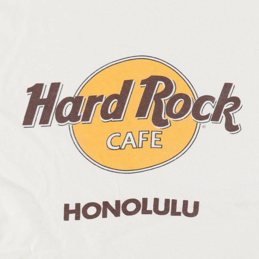 90'S HARD ROCK CAFE Hard Rock Cafe Advertising T-shirt Made in USA Men's L Vintage cotton white type Vintage Second Hand
