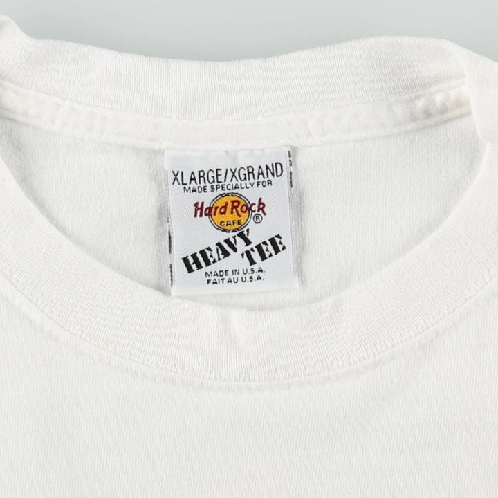 90'S HARD ROCK CAFE Hard Rock Cafe Advertising T-shirt Made in USA Men's XL Vintage cotton white type Vintage Second Hand