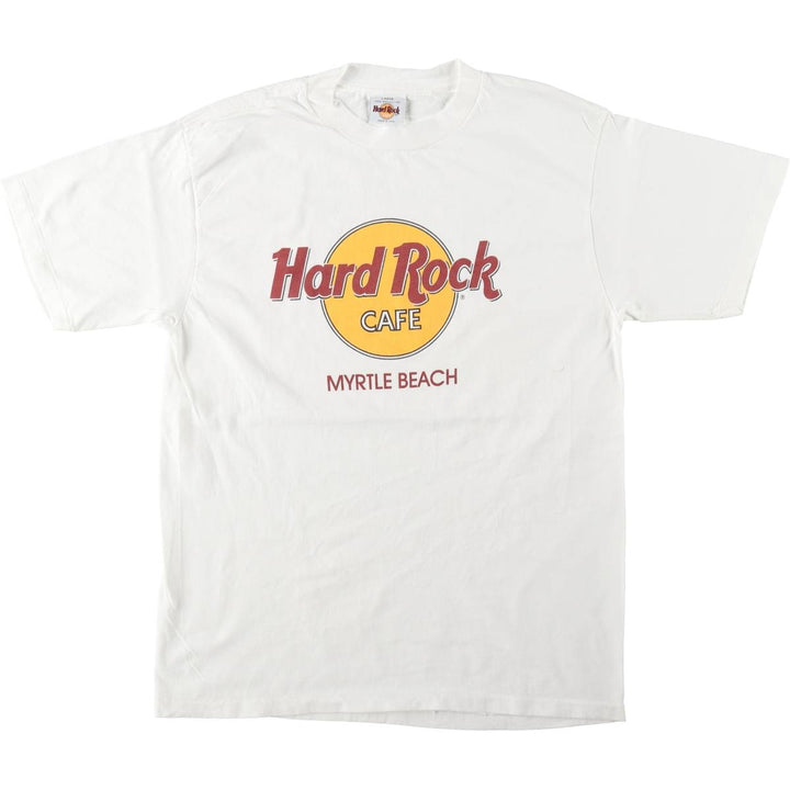 90'S HARD ROCK CAFE Hard Rock Cafe Advertising T-shirt Made in USA Men's L Vintage cotton white type Vintage Second Hand