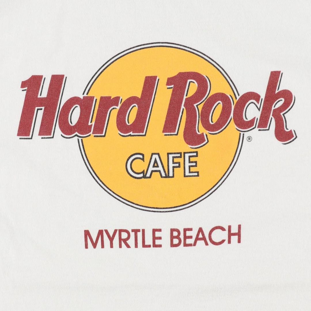 90'S HARD ROCK CAFE Hard Rock Cafe Advertising T-shirt Made in USA Men's L Vintage cotton white type Vintage Second Hand