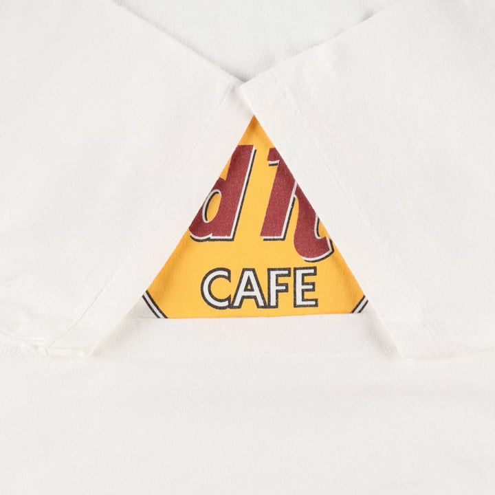 90'S HARD ROCK CAFE Hard Rock Cafe Advertising T-shirt Made in USA Men's L Vintage cotton white type Vintage Second Hand