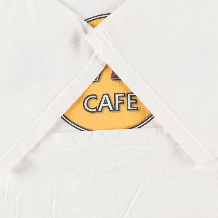 90'S HARD ROCK CAFE Hard Rock Cafe Advertising T-shirt Made in USA Men's L Vintage cotton white type Vintage Second Hand