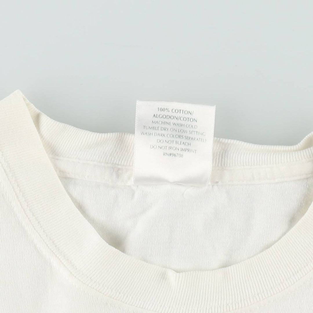 2000'S TABASCO advertising T-shirt, men's size L (approx.) cotton white type Vintage Second Hand