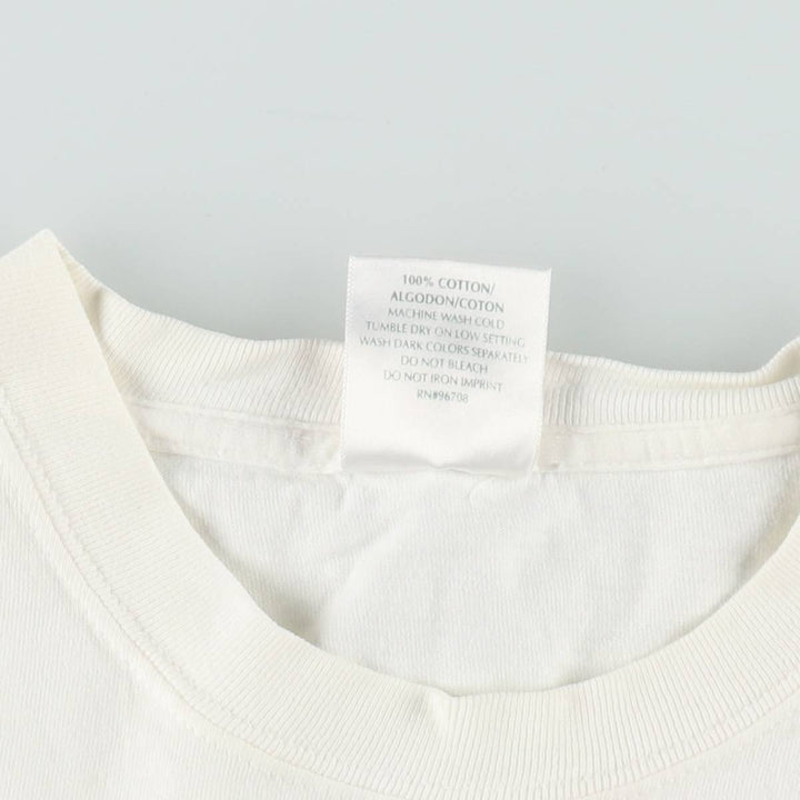2000'S TABASCO advertising T-shirt, men's size L (approx.) cotton white type Vintage Second Hand