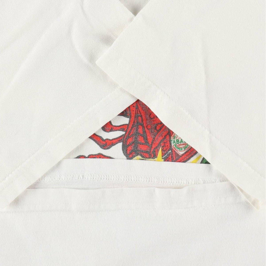 2000'S TABASCO advertising T-shirt, men's size L (approx.) cotton white type Vintage Second Hand