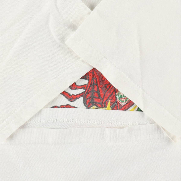 2000'S TABASCO advertising T-shirt, men's size L (approx.) cotton white type Vintage Second Hand