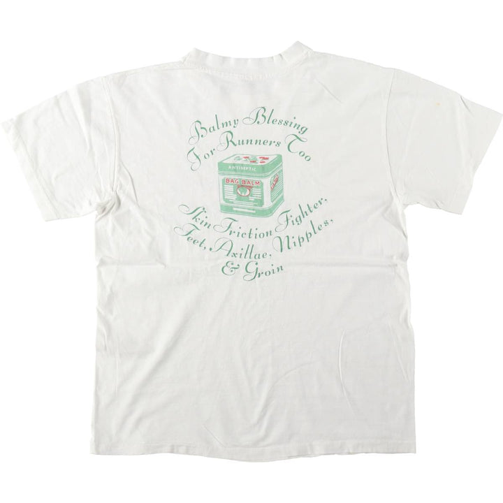 1970'S Hanes BEEFY-T Winter Solstice Beach Marathons Advertising T-Shirt, Made in USA, Men's Size L (approx.), Vintage cotton white type Vintage Second Hand