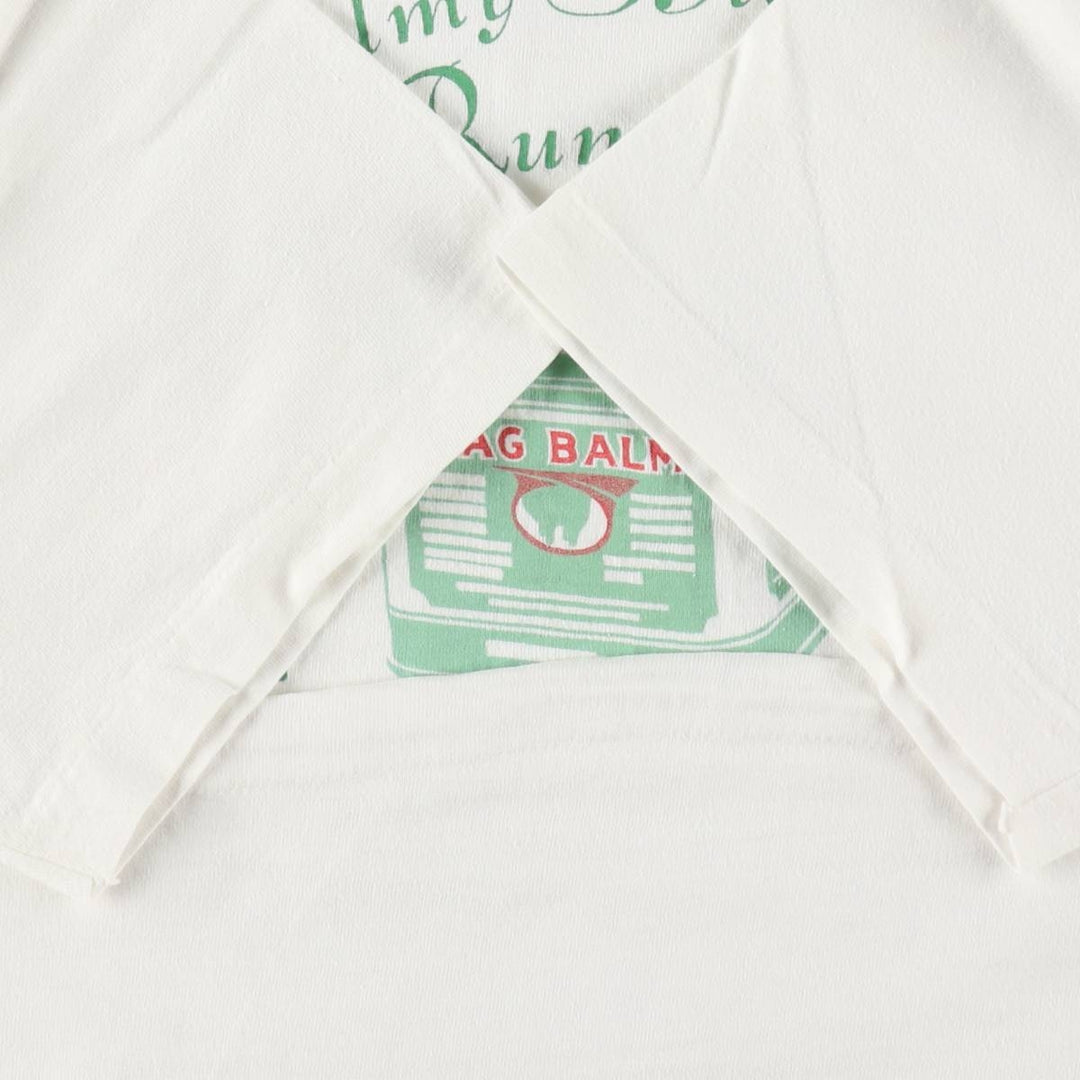 1970'S Hanes BEEFY-T Winter Solstice Beach Marathons Advertising T-Shirt, Made in USA, Men's Size L (approx.), Vintage cotton white type Vintage Second Hand