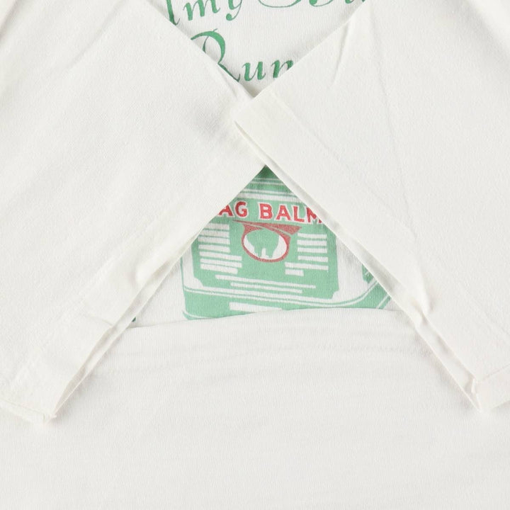 1970'S Hanes BEEFY-T Winter Solstice Beach Marathons Advertising T-Shirt, Made in USA, Men's Size L (approx.), Vintage cotton white type Vintage Second Hand
