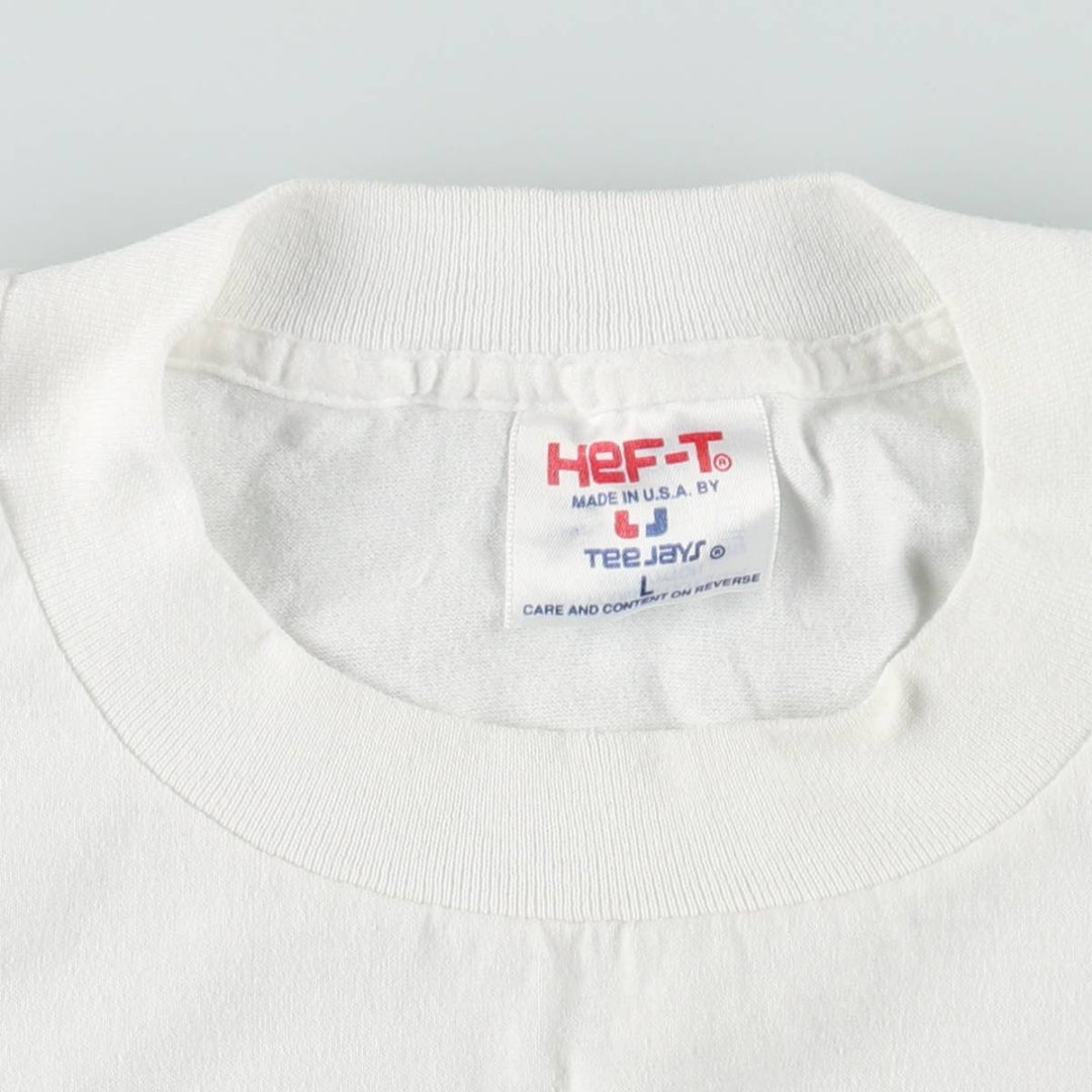 90'S Tee Jays SOF TEE BMW Advertising T-shirt Made in USA Men's L equivalent Vintage cotton white type Vintage Second Hand