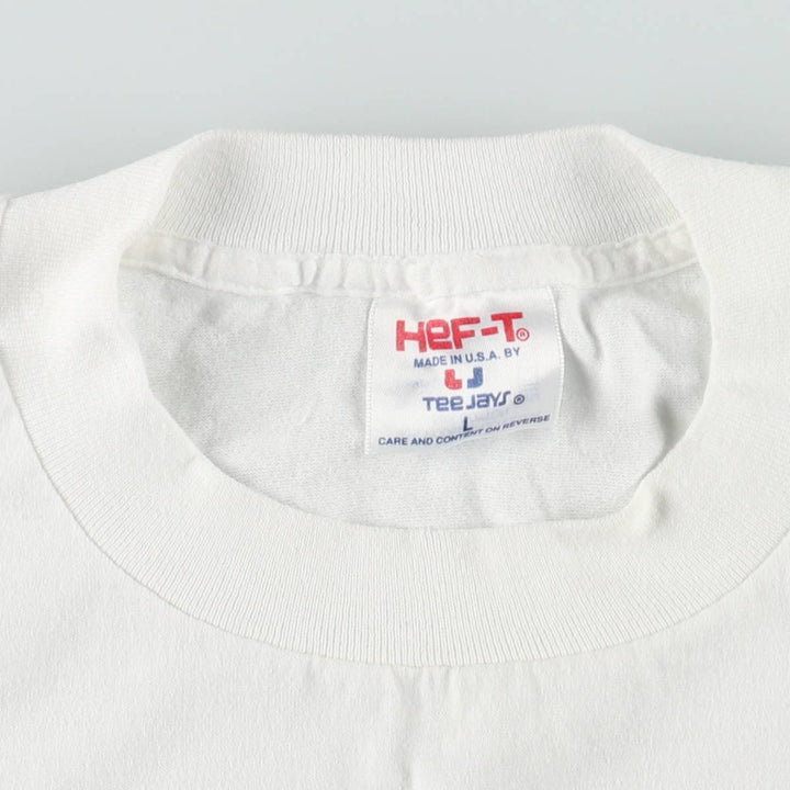 90'S Tee Jays SOF TEE BMW Advertising T-shirt Made in USA Men's L equivalent Vintage cotton white type Vintage Second Hand