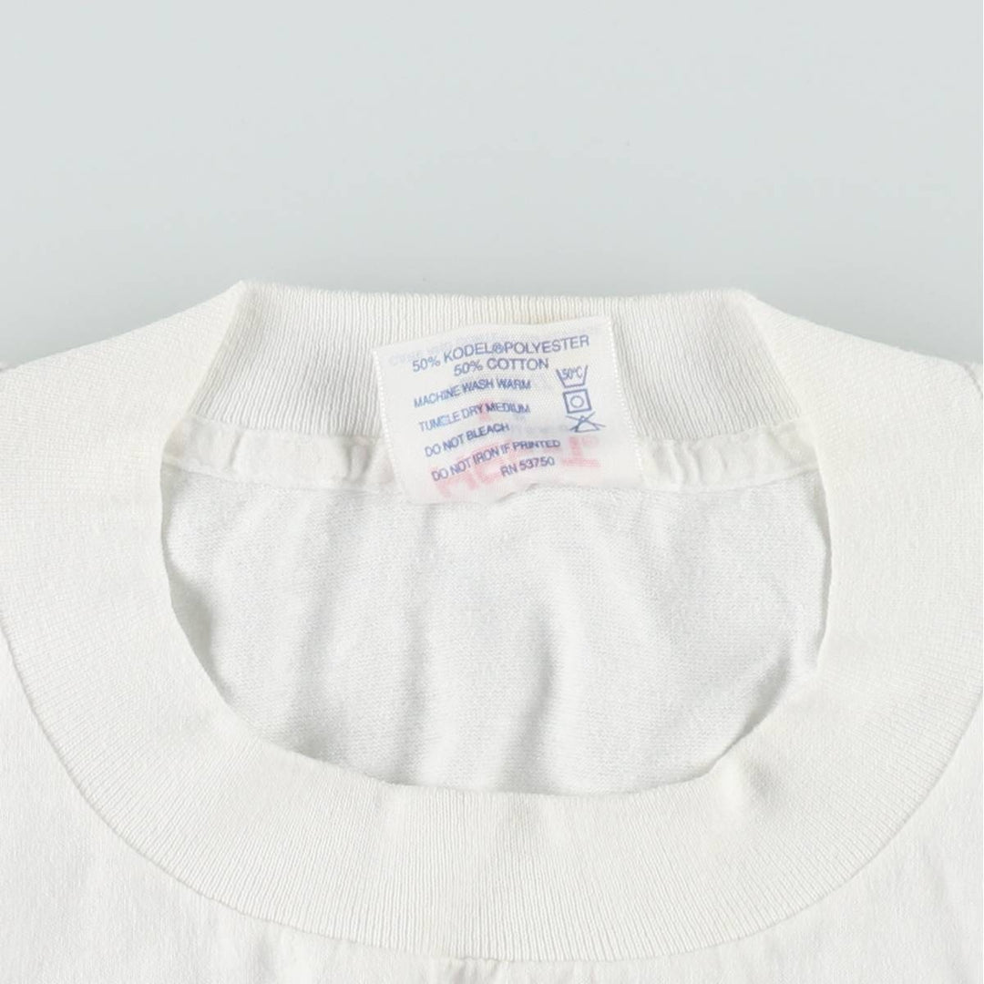 90'S Tee Jays SOF TEE BMW Advertising T-shirt Made in USA Men's L equivalent Vintage cotton white type Vintage Second Hand