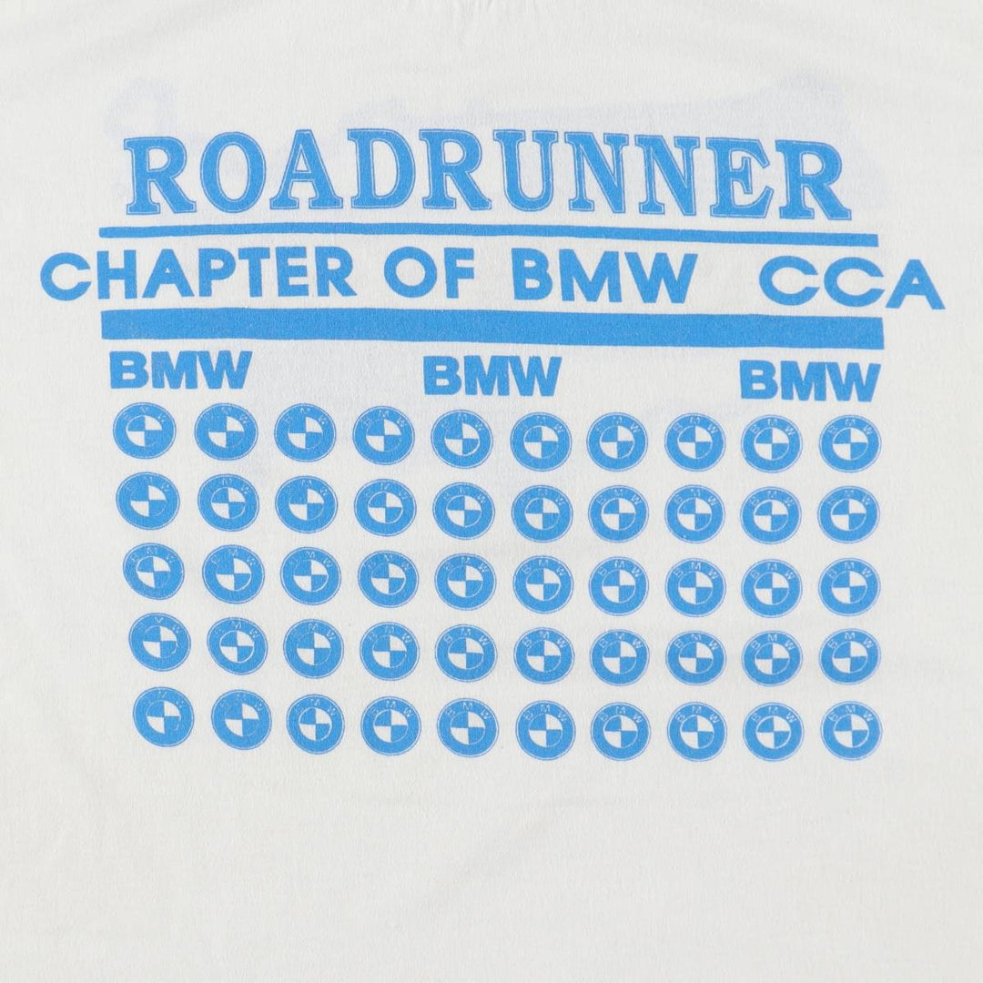 90'S Tee Jays SOF TEE BMW Advertising T-shirt Made in USA Men's L equivalent Vintage cotton white type Vintage Second Hand