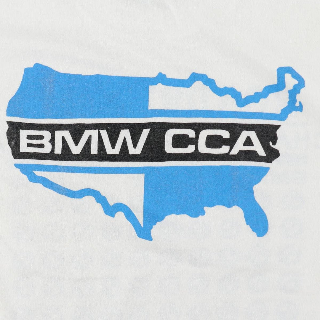 90'S Tee Jays SOF TEE BMW Advertising T-shirt Made in USA Men's L equivalent Vintage cotton white type Vintage Second Hand