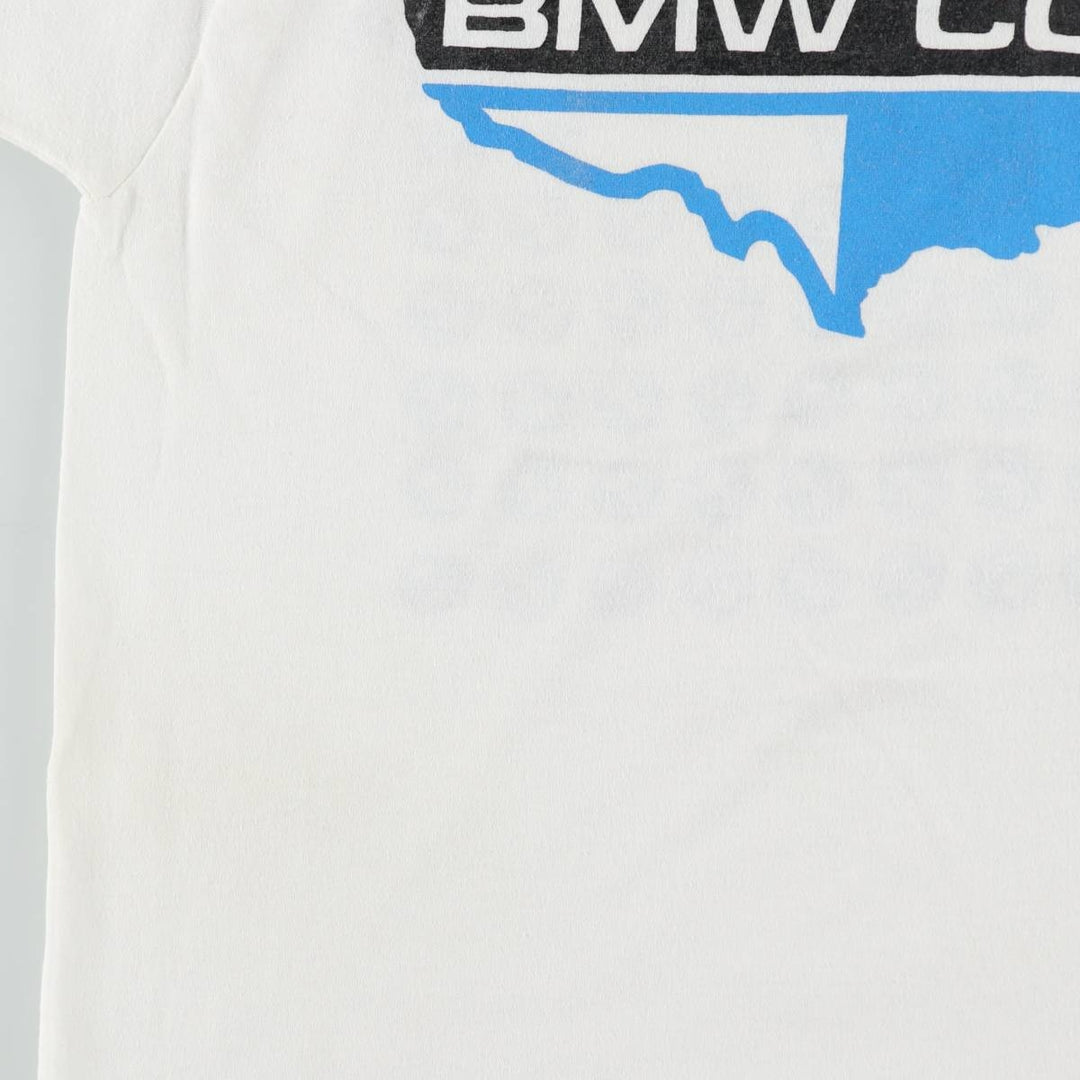 90'S Tee Jays SOF TEE BMW Advertising T-shirt Made in USA Men's L equivalent Vintage cotton white type Vintage Second Hand
